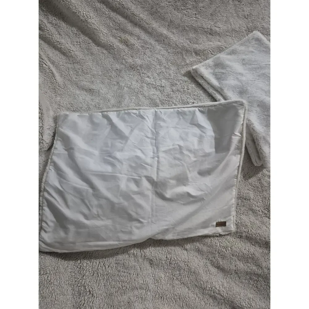 💥 KOOLABURRA BY UGG Faux Fur Queen Comforter Set Shams White Gray